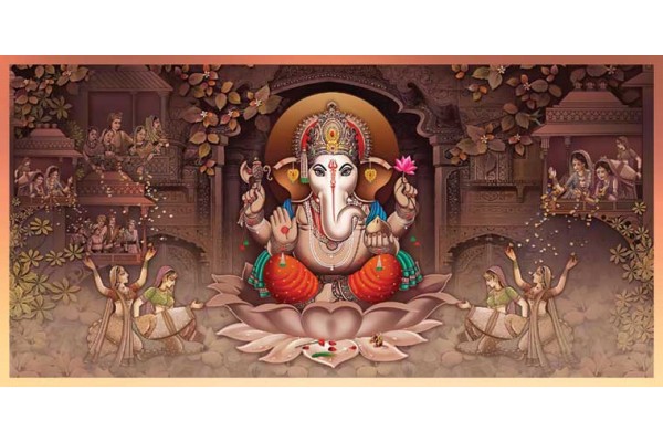 Modern Ganesha Painting Lord Ganesh Art And Paintings Wallpaper