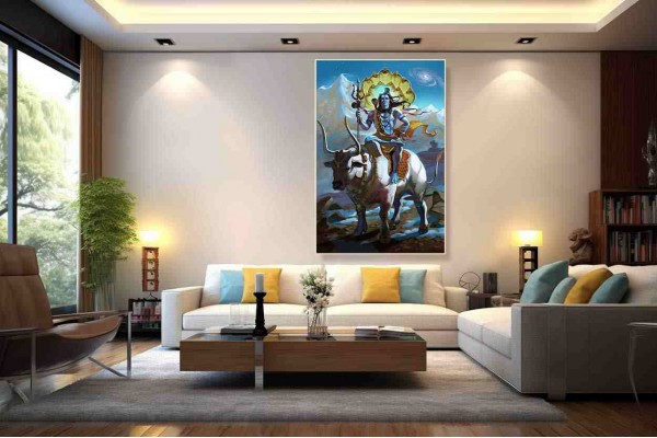 Lord Shiva Abstract Painting Mahadev Painting On Canvas