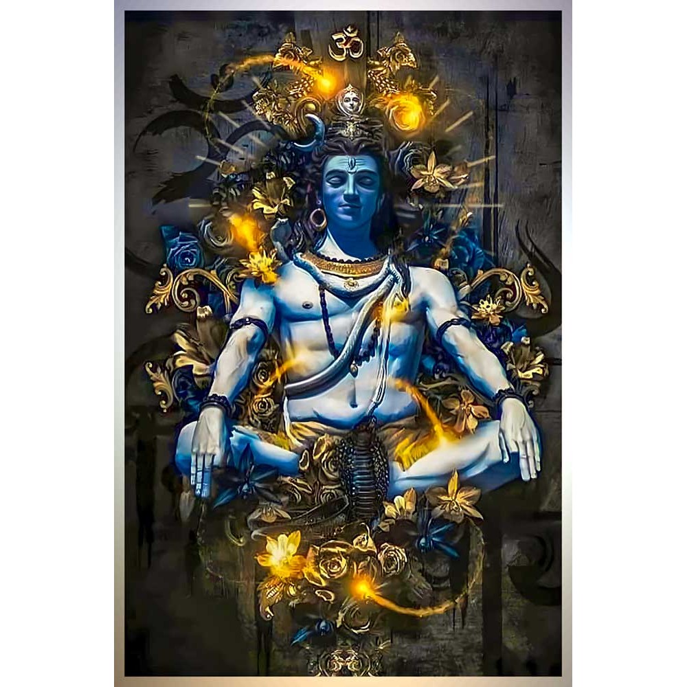 Lord Shiva Mahadev Bholenath Hd Image Painting On Canvas