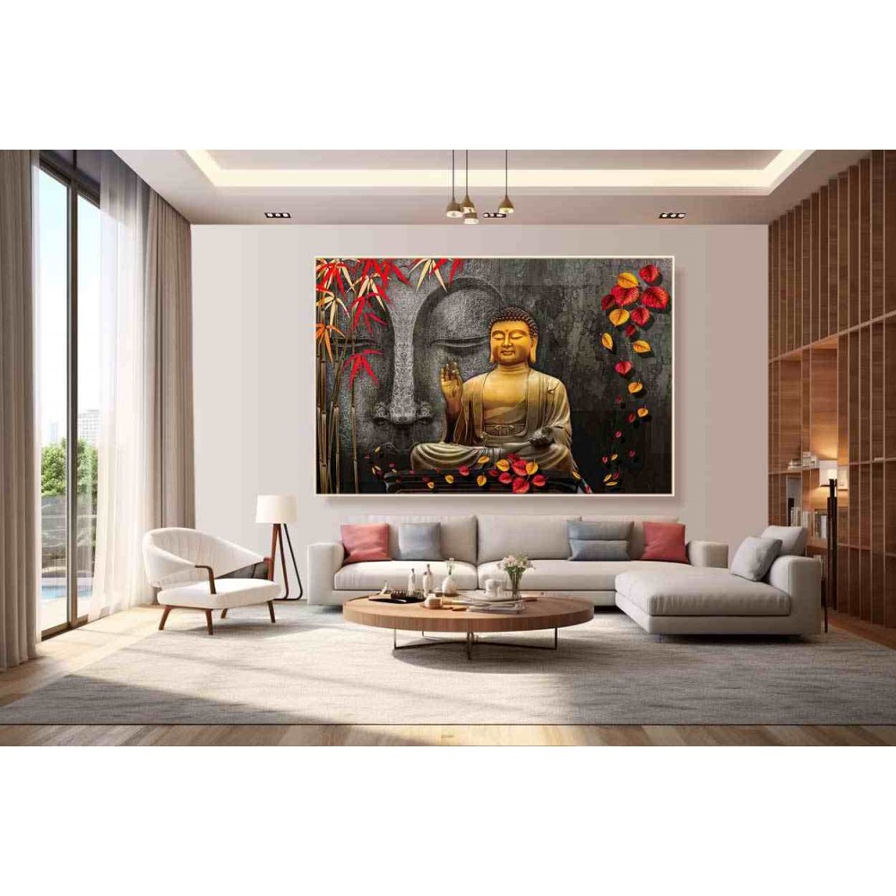 Buddha Wall Painting For Living Room Buddha Art Painting   Buddha Wall Painting For Living Room Buddha Art Painting  1000x1000w 