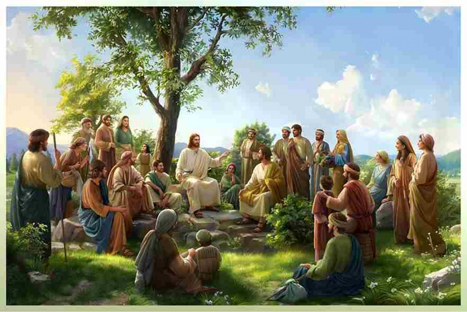 sermon on the mount painting on canvas