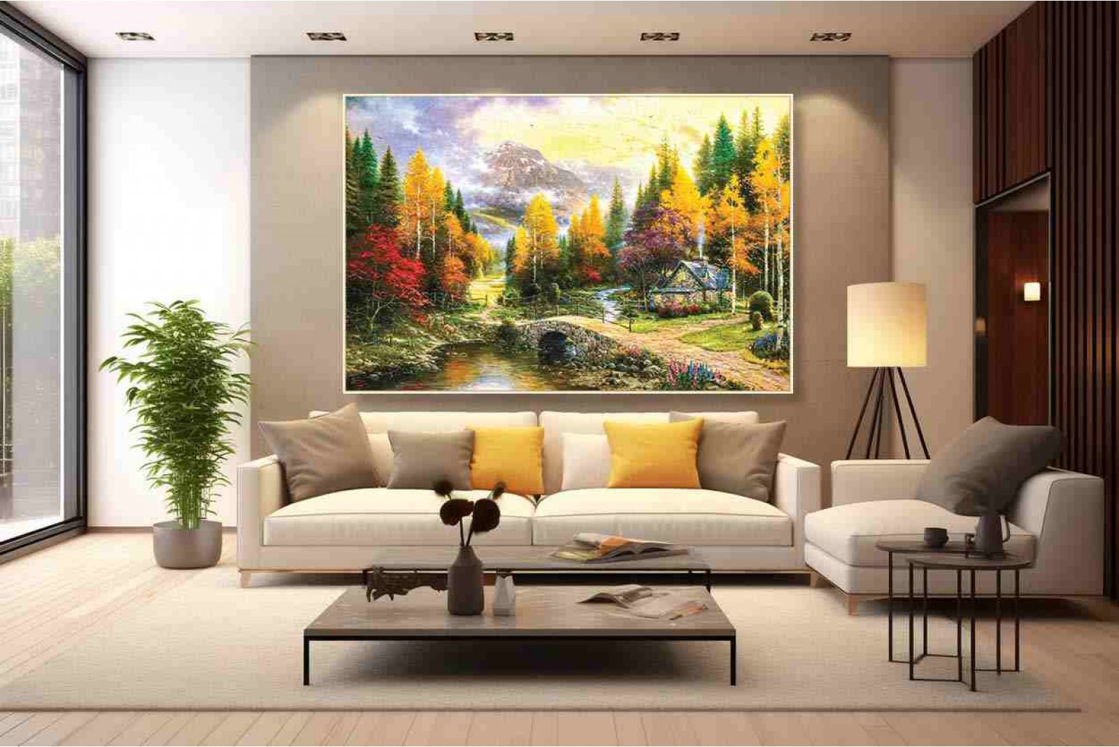 Famous Landscape Painting On Cotton Fabric Canvas 205