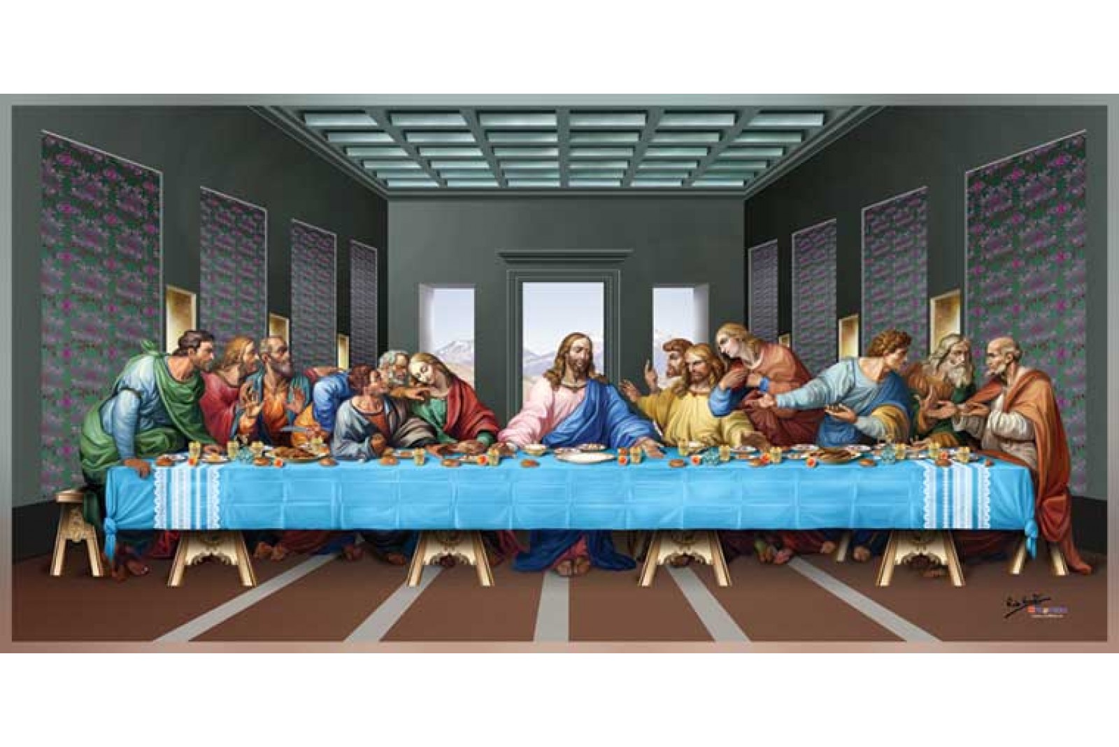 Best The Last Supper painting on canvas Original painting 03