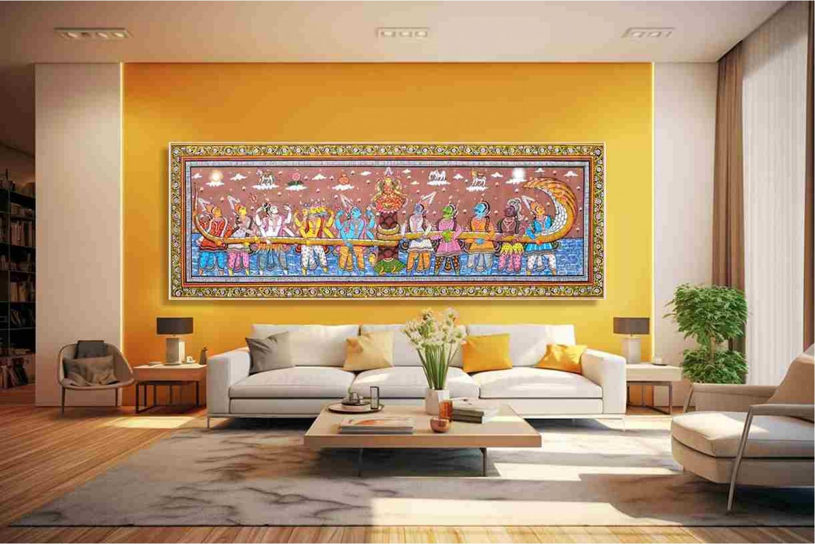 005 Best 7 running horse painting vastu Big Size Wall Painting M