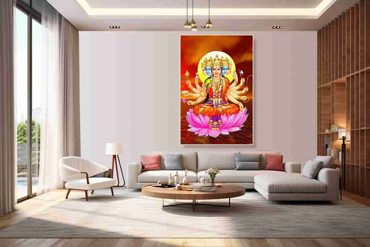 Gayatri mantra wallpaper poster on LARGE PRINT 36X24 INCHES Photographic  Paper - Typography posters in India - Buy art, film, design, movie, music,  nature and educational paintings/wallpapers at Flipkart.com