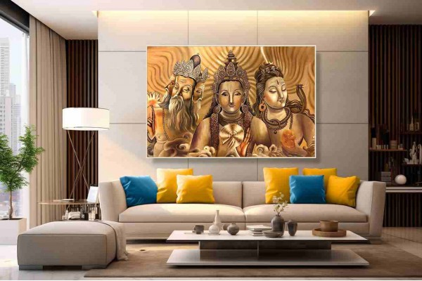 21 Best Brahma Vishnu Mahesh Painting On Canvas L