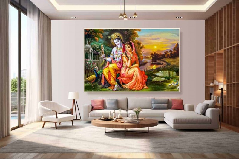 Canvas Room Painting Krishna, Krishna Paintings Wall