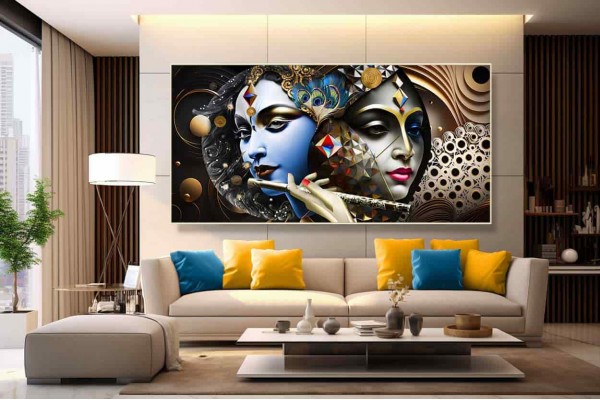 radha krishna painting