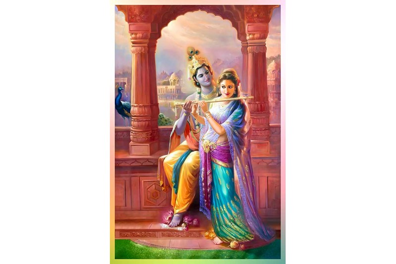 Radha Krishna Painting Romantic radha krishna love