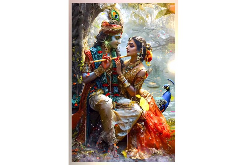 Radha Krishna Painting Romantic Radha krishna Love Painting