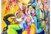 Radha Krishna canvas painting vastu