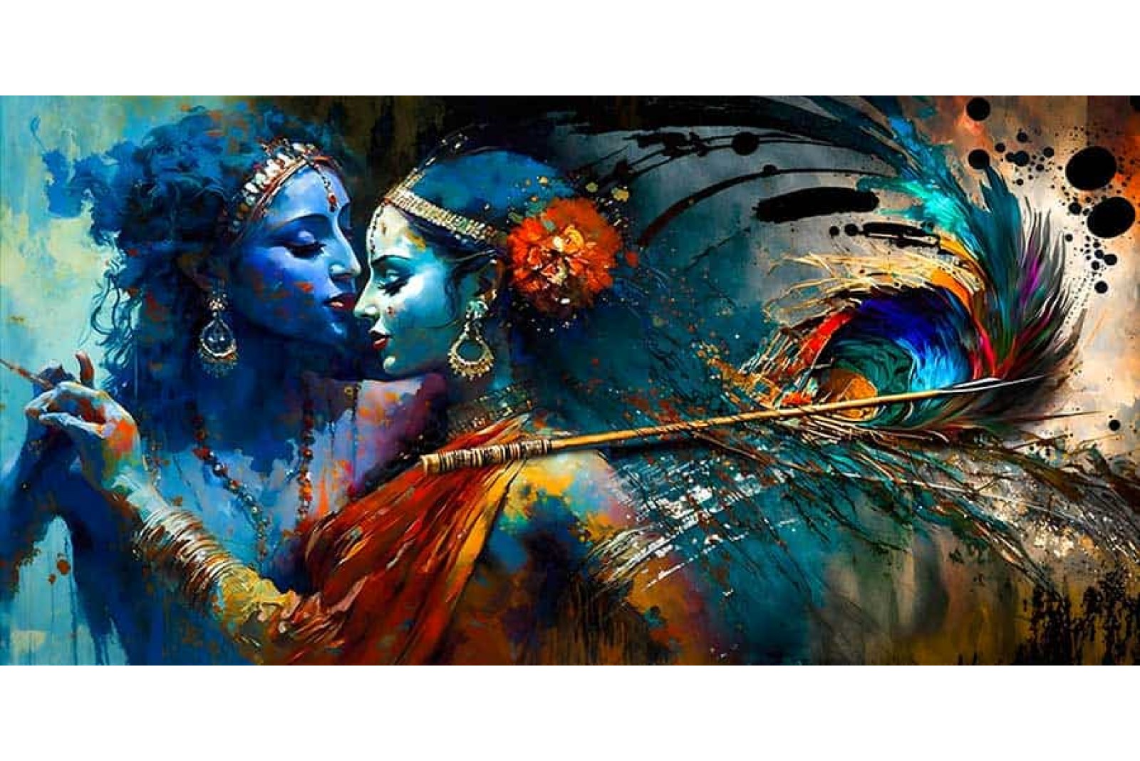 Abstract Radha Krishna Painting Krishna Images Romantic Art 1600x1068w 