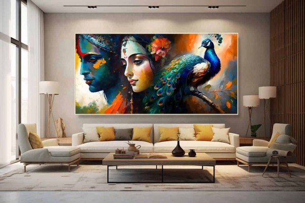 beautiful indian radha krishna paintings divine love 02M