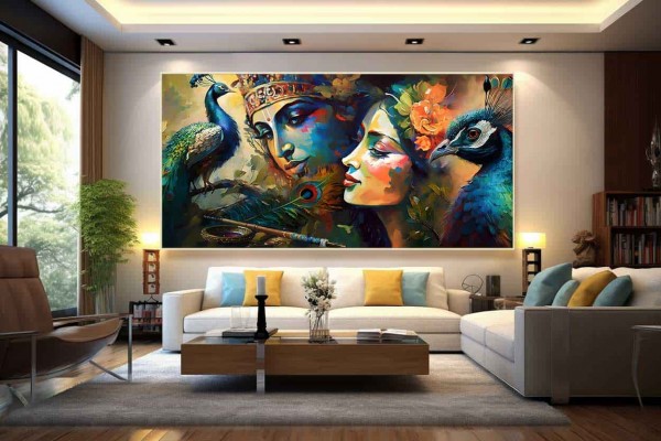 krishna image radha krishna painting on canvas