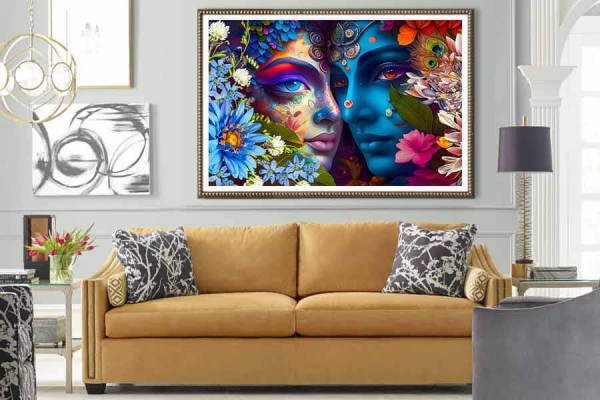 Bal krishna images radha krishna love painting on canvas