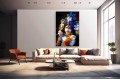 Radha Krishna painting large size Canvas Wall Painting L