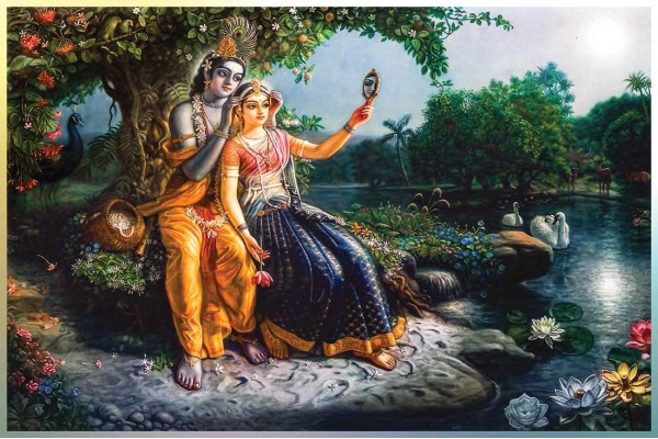 radha krishna painting