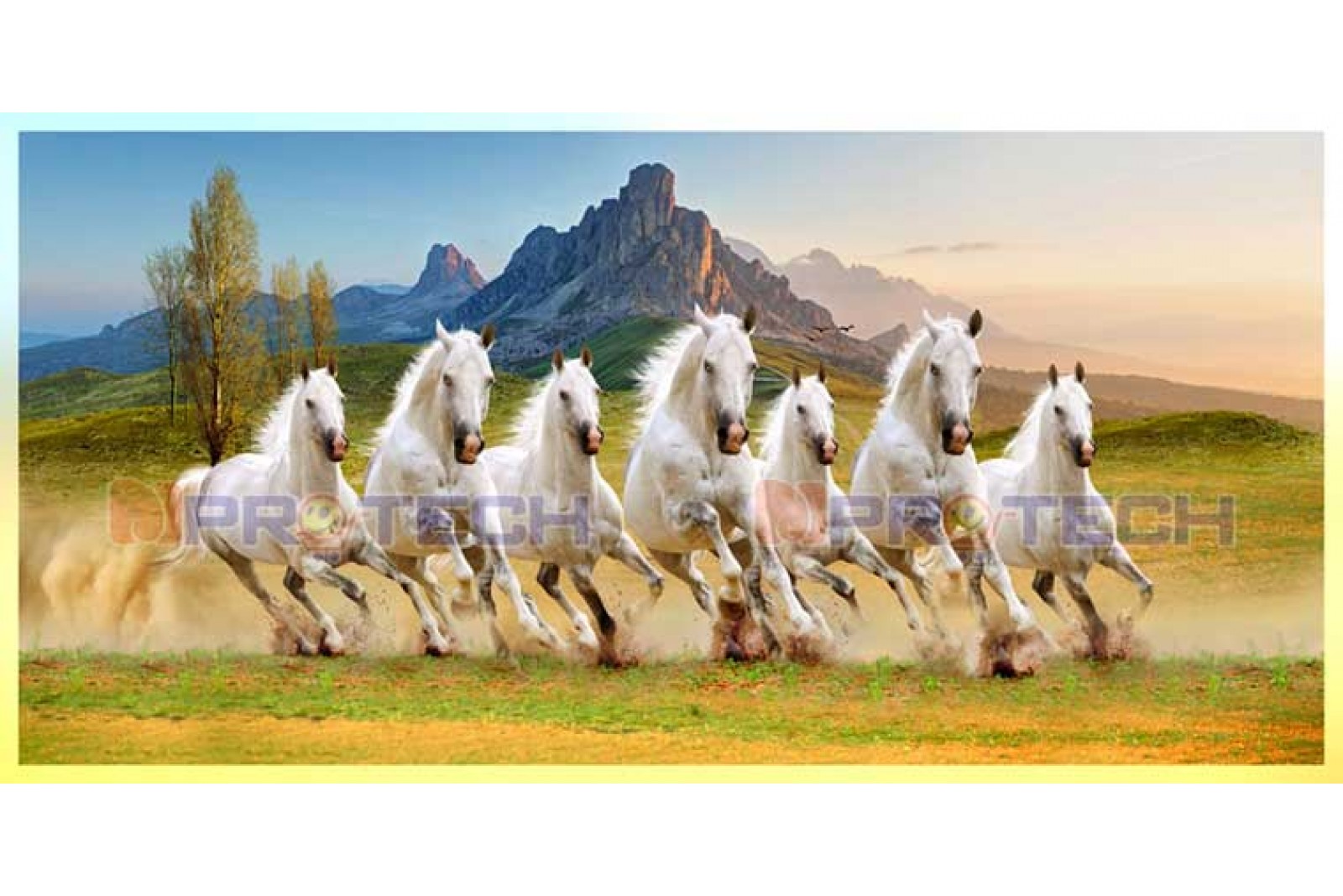 Best 7 running horse painting vastu Big Size Wall Painting S