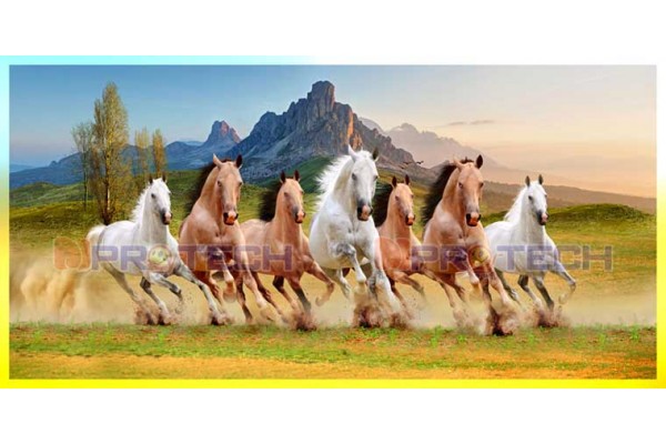 018 Best 7 Running Horse Painting Vastu Horses Wall Canvas M