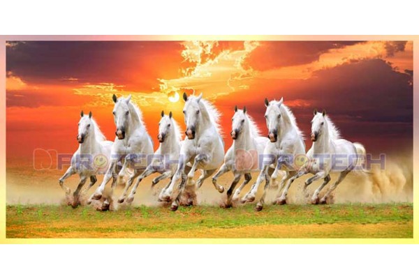 seven running horses painting