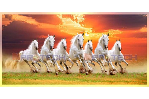 seven running horses painting