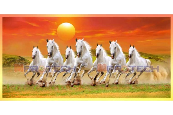 Seven Running horses Vastu Painting Beautiful 7 horses