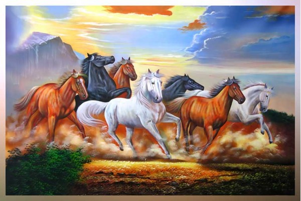 seven horses painting