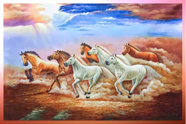 seven horses painting