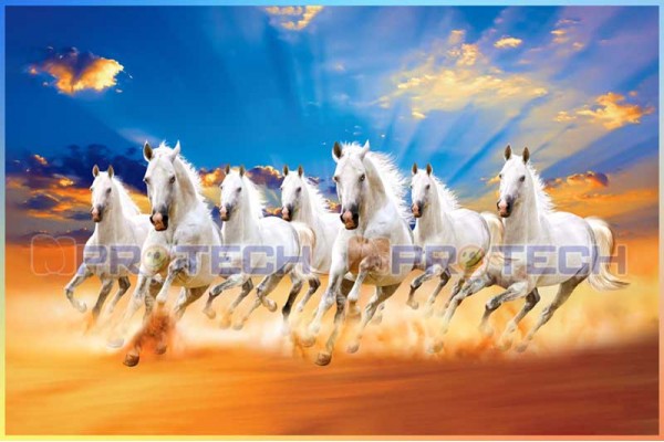 7 Horses Painting According to Vastu Shastra left