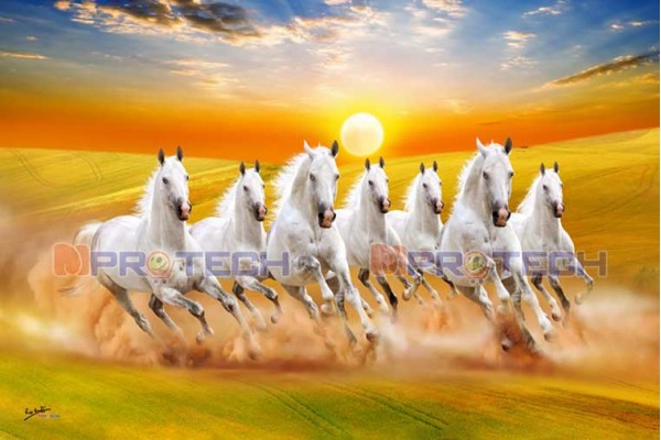 Best 7 running horse painting vastu Big Size Wall Painting S