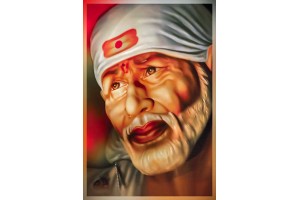 Sai baba painting on canvas Shirdi Sai Baba Wall Painting