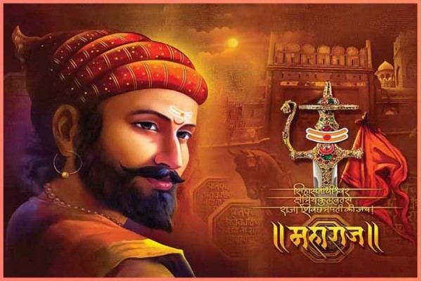 Shivaji Maharaj Darbar Painting On Canvas