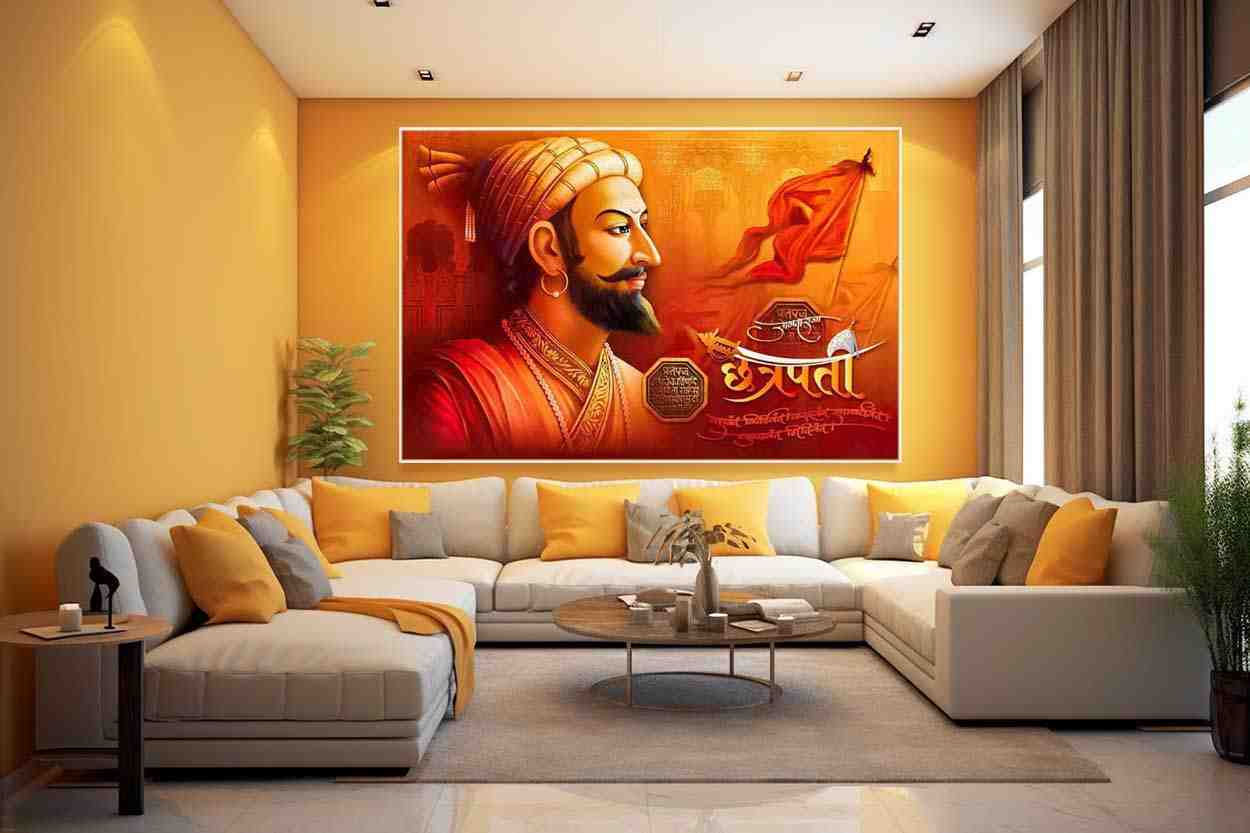 shivaji maharaj wall painting